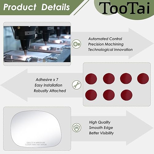 Miniatura 4 de Espejo de repuesto para el lado del pasajero, Ford Expedition 1997-2002, F150 1997-2003
