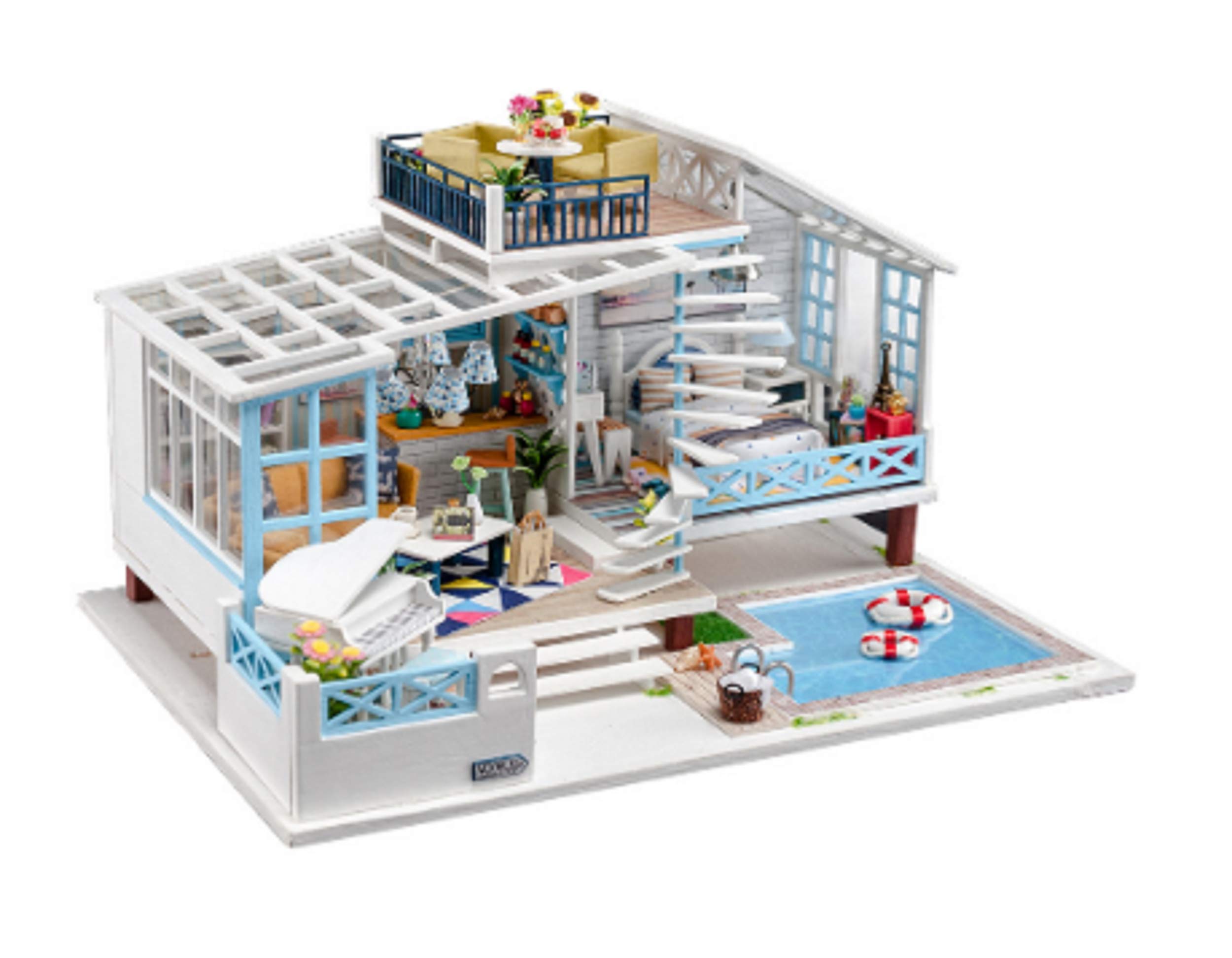 Cool Beans Boutique Miniature DIY Kit (Blue Villa)