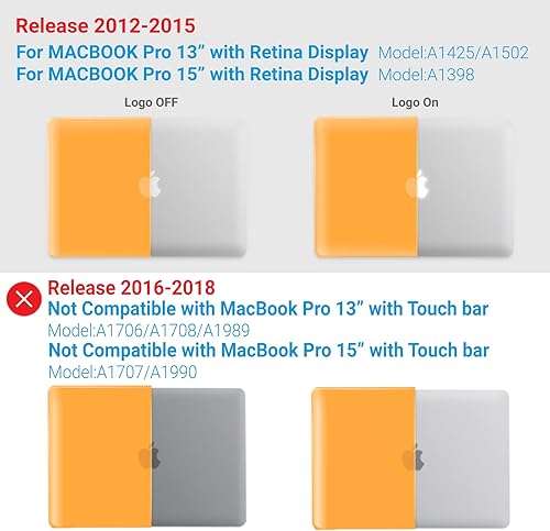 Miniatura 113 de iBenzer – 2 en 1 carcasa de plástico duro y cubierta de teclado para MacBook Pro Retina de 13"/15", Negro