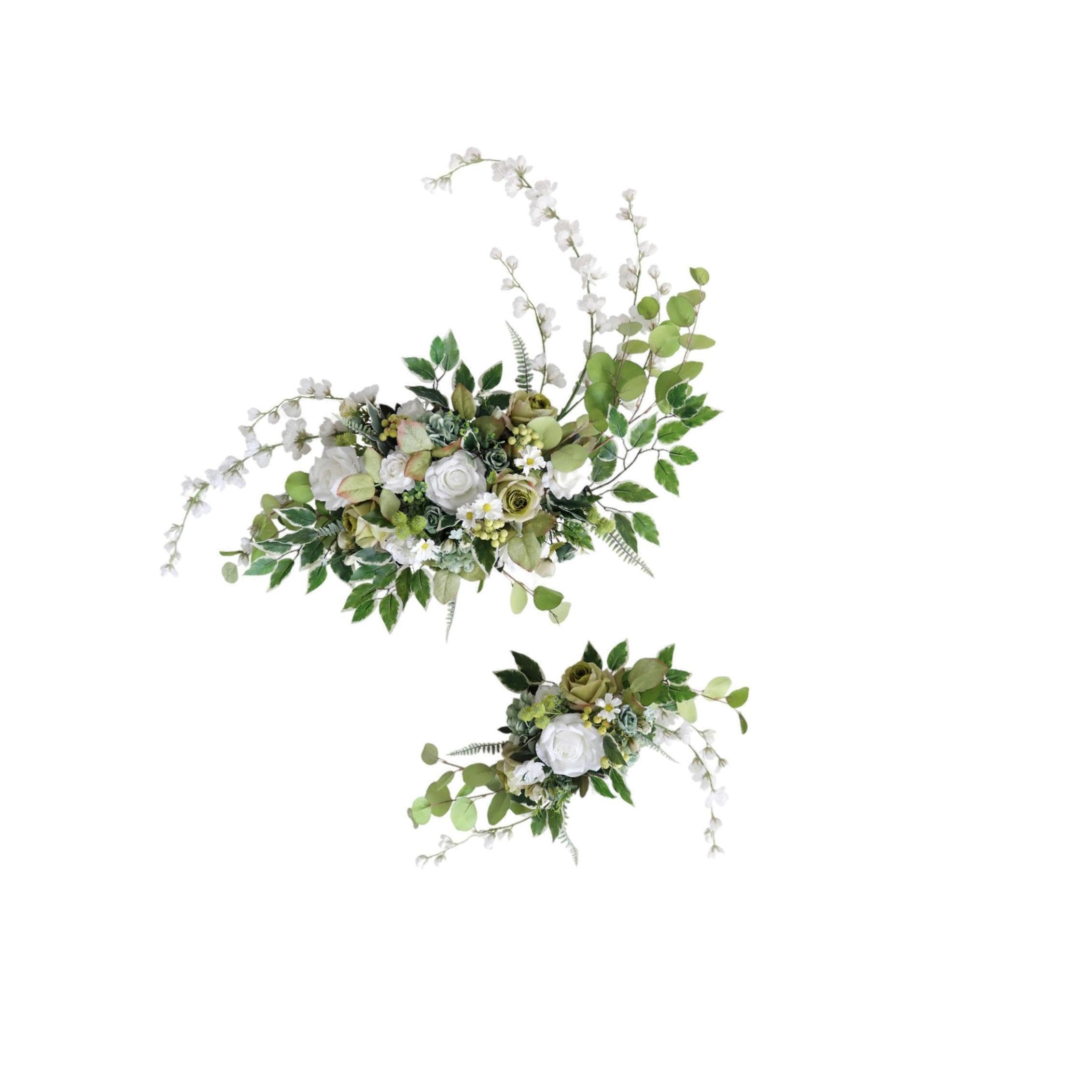 QUILSTM Charming Home Decoration Reception Backdrop Fake Leaves Stunning Silk Flower Arrangement Uplifting Space Silk Flower Arrangement Garden Decorative Garland