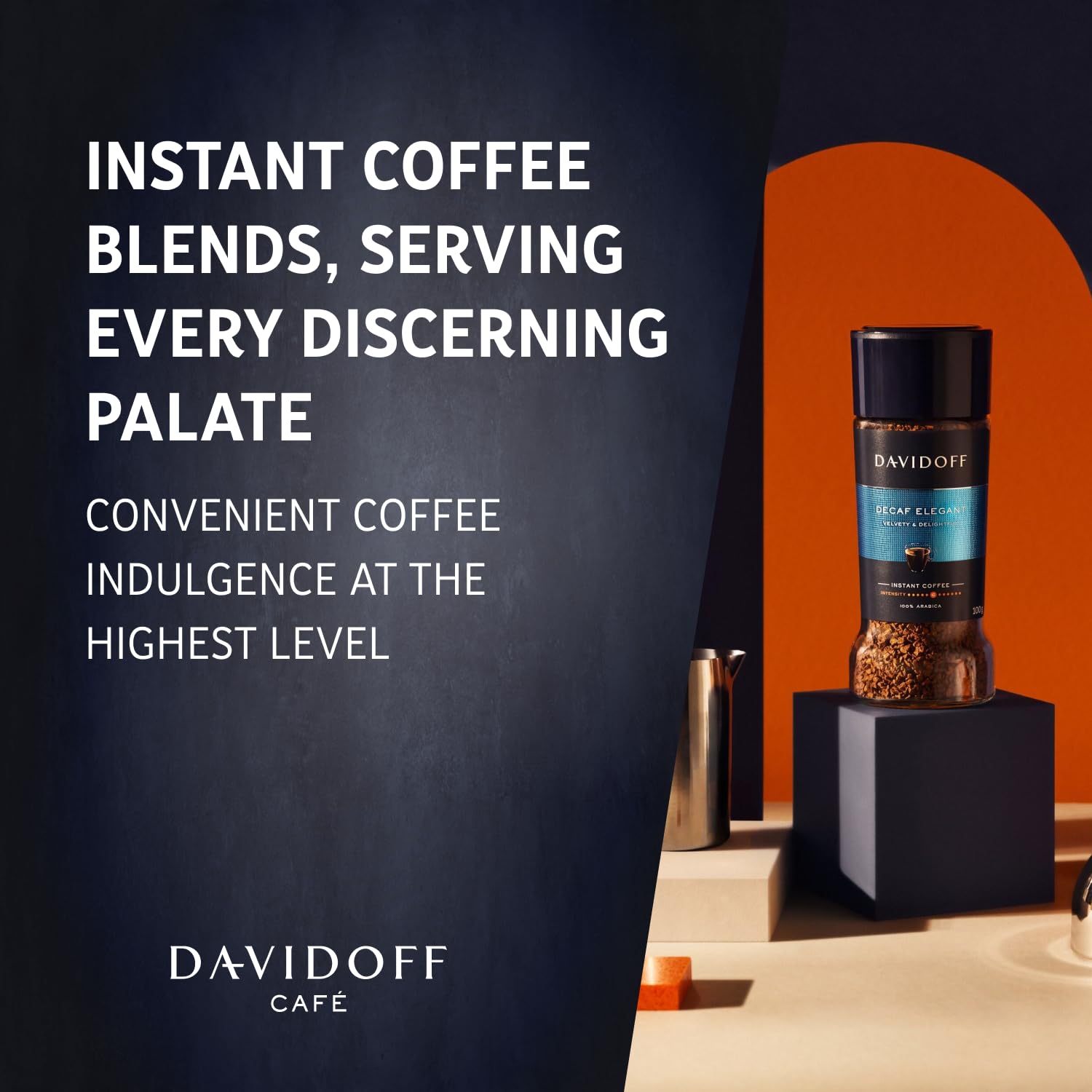DAVIDOFF Decaf Elegant Instant Coffee - 6/12 Intensity - 1 x 3.17 oz