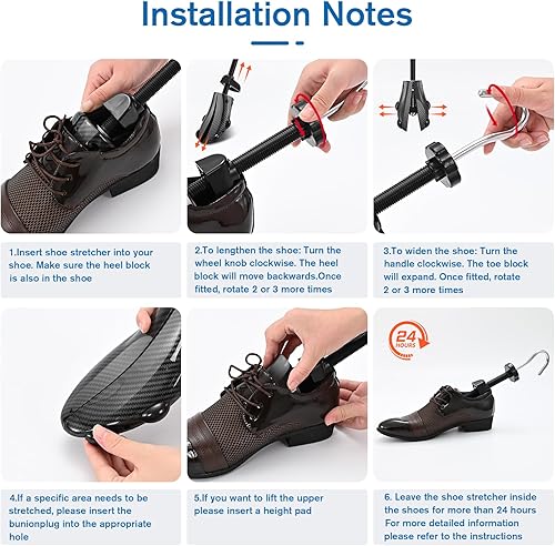 Vista 51 de eachway - Estirador de zapatos para hombre y mujer, ajusta el largo y ancho del calzado, para tallas de hombre de EE. UU. de 10 a 13.5 L