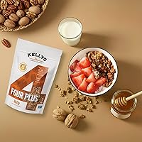 Vista 5 de Kellys Four Plus Granola Cereal Nutty Healthy Granola para yogur Snacks hechos a mano para el desayuno – 12 onzas