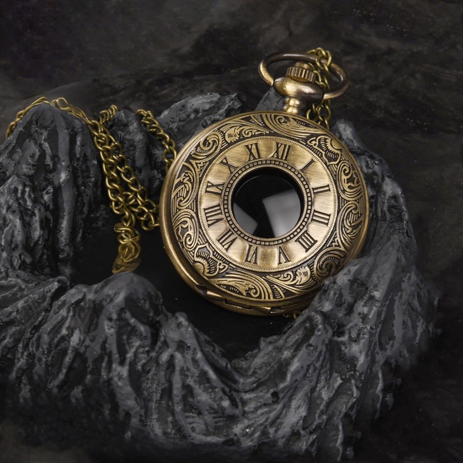 Obsidian Mirror Scrying Mirror Pendant, Witchcraft Scrying Tools, Supplies Divination Decorative, Obsidian Crystal, Witchcraft Supplies