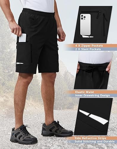Miniatura 5 de Ally Pantalones cortos de ciclismo de montaña para hombre, acolchados en 4D, ligeros, holgados, con bolsillos con cremallera, para ciclismo,