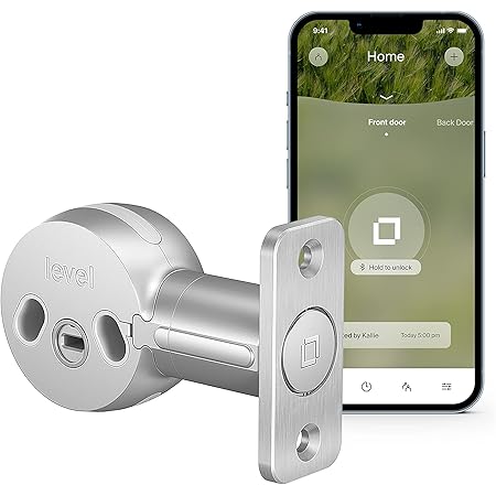 Level Bolt Smart Lock - Smart Deadbolt that Works with Your Existing Lock for Keyless Lock Entry, App-Enabled Bluetooth Lock with Smartphone Access, Compatible with Apple HomeKit