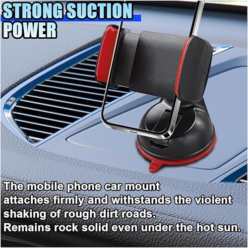 Miniatura 3 de Soporte para teléfono celular de automóvil, soporte de teléfono automático ajustable en 360 con ventosa fuerte, soporte de navegación para