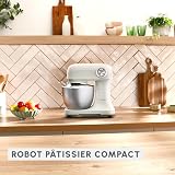 Moulinex, Bake Simple, Robot pâtissier, compact, utilisation facile, Fouet, batteur et crochet petrin, QA141AF0, Beige - 3