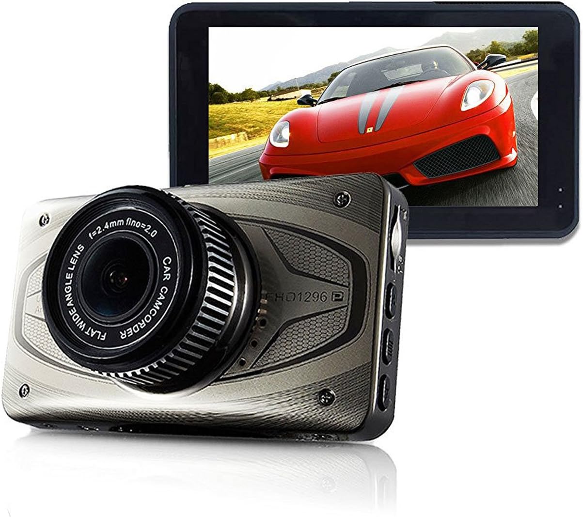 Car Camera Recorder, Mostfeel Night Vision Ambarella A7 Full HD 23041296P Car DVR Dash Camera with 3" LCD Screen, 170° Viewing Angle, G-Sensor, HDR, 32GB TF Card-Black