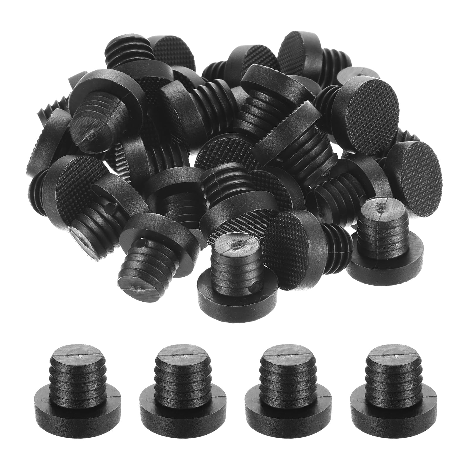 Pare-chocs de table en verre uxcell avec tige 10.5mm, butée caoutchouc noir anti-collision