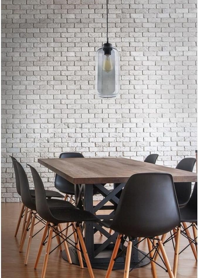 Licht-Erlebnisse Nostalgische hanglamp SOLAI in grafiet glas metaal design 1xE27 lamp eettafel woonkamer photo 2