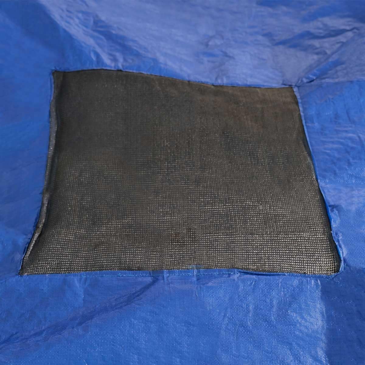 Bâche Piscine Ronde 6,2 m pour Piscine diamètre 5,40 m - Filet d'écoulement - Bleu - Résistante - Anti-UV - Oeillets