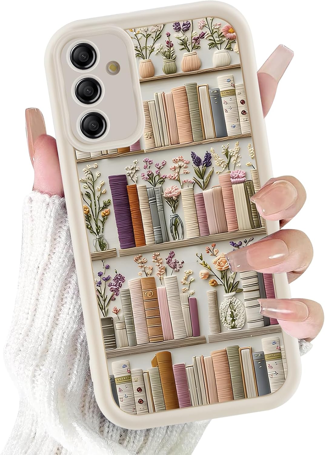 Cute Retro Bookshelf Phone Case for Samsung Galaxy A54 5G 6.4"