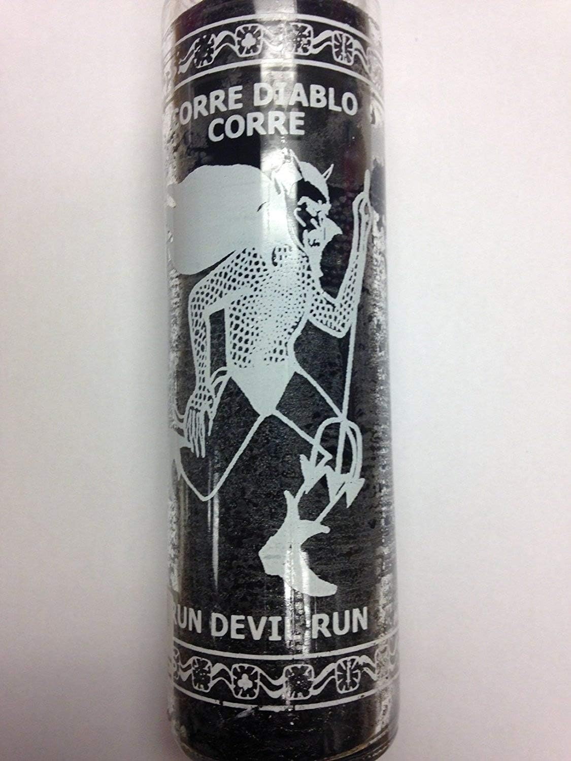 Jinx Removing Black Candle in Glass - Silk Screen (Quita Mal Suerte)