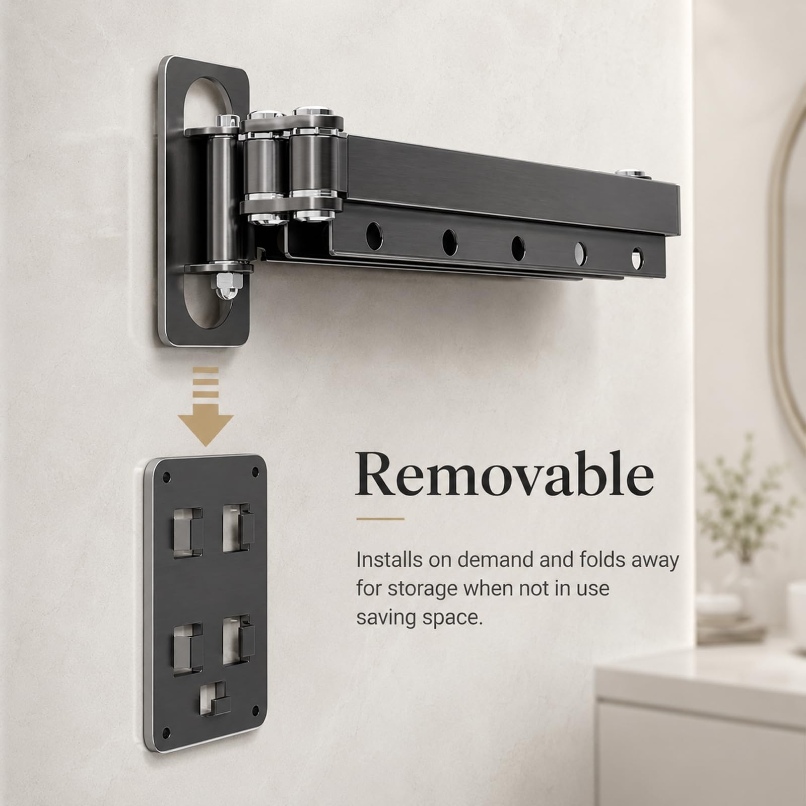 Rideau De Douche Sans Perçage, Tringle à Rideau De Douche Pliable Avec Ventouses, Résistante à La Moisissure, Imperméable, avc 1,8 m × 2 m Rideau Douche, Pour Douche d'Angle(5 Plis,160cm)