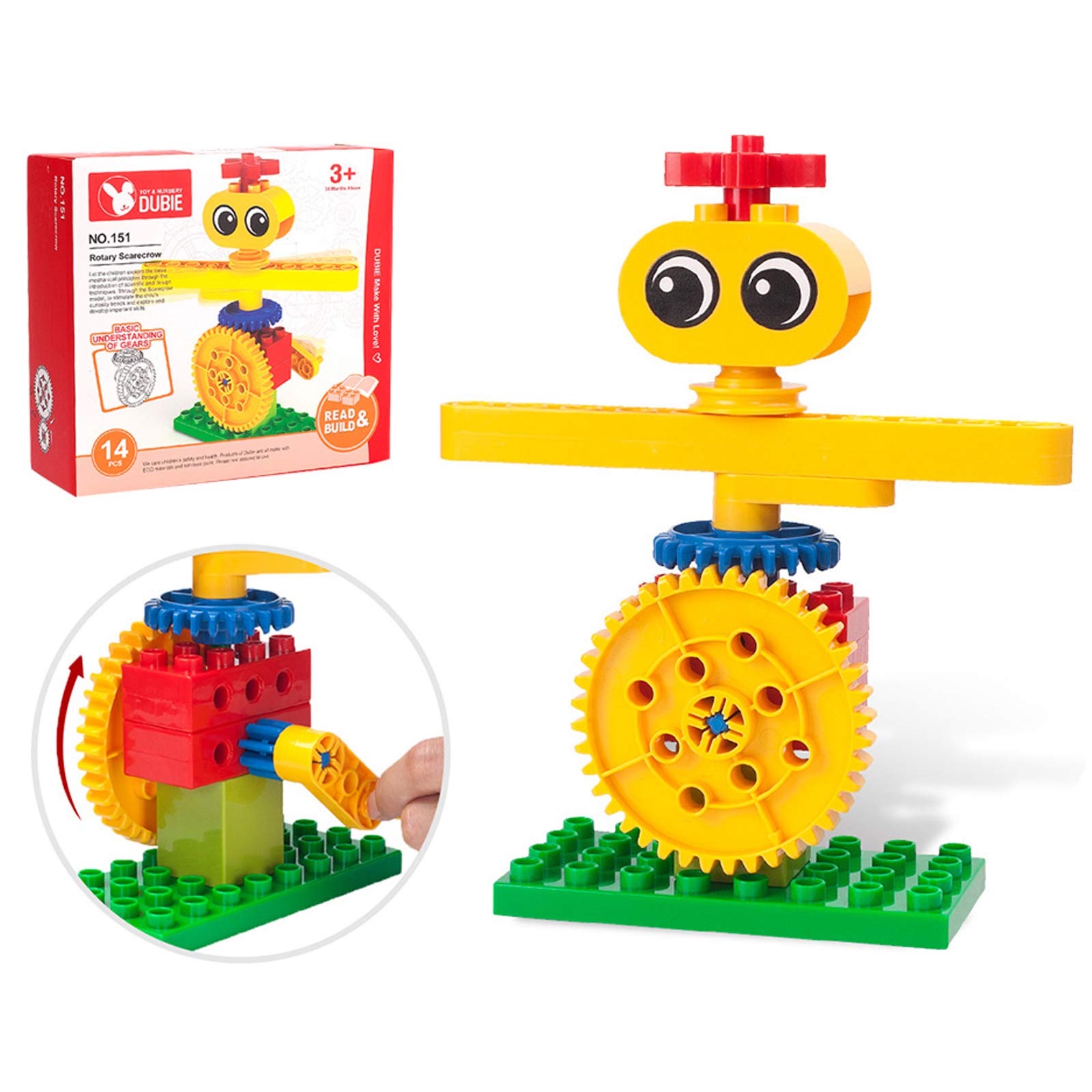 Cogo Man Gear Toys Large Blocks Building Kit Colorful Construction