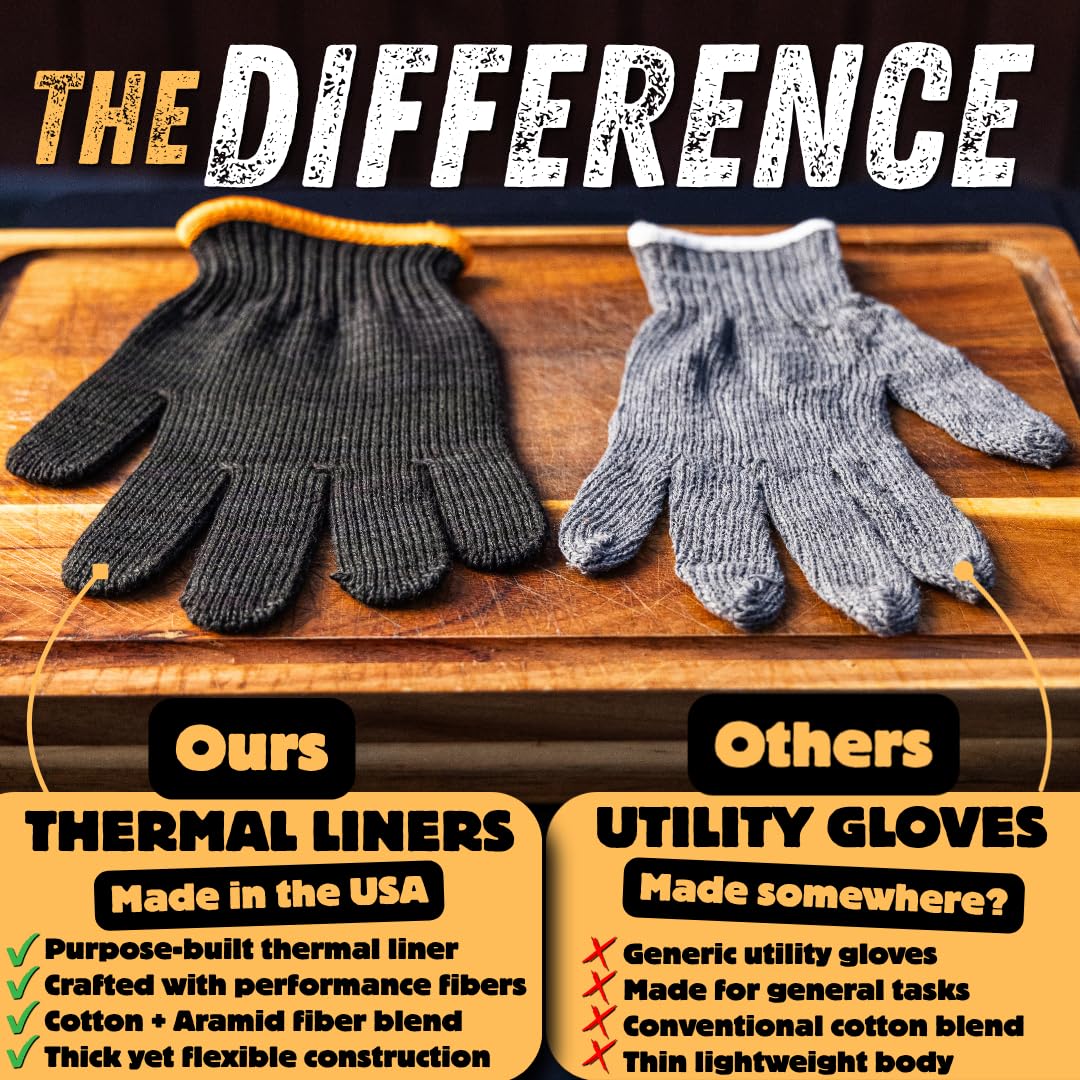 Kit de guantes para asar – Guantes desechables de nitrilo negro de 100 ct – 2 pares de forros gruesos resistentes al calor reutilizables – Guantes de horno reemplazables para cocinar