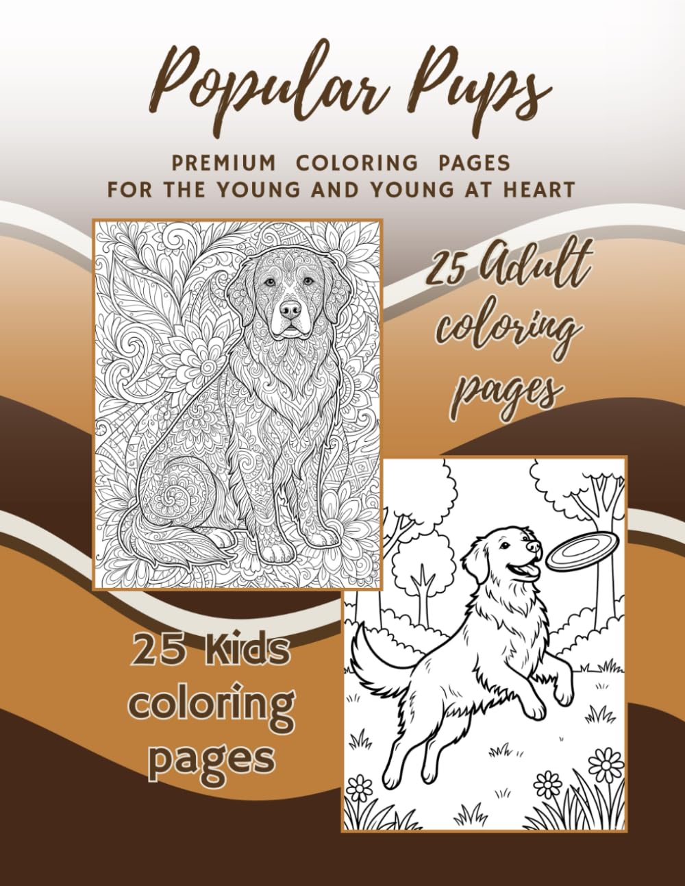 Popular Pups: Premium Coloring Book