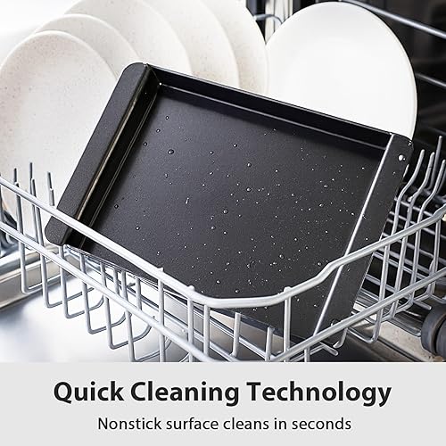 Miniatura 41 de Utheer Plancha reversible de cerámica de aluminio de 16.3 x 13 pulgadas, 50% más ligera, placa de parrilla plana y acanalada antiadherente 2 en 1