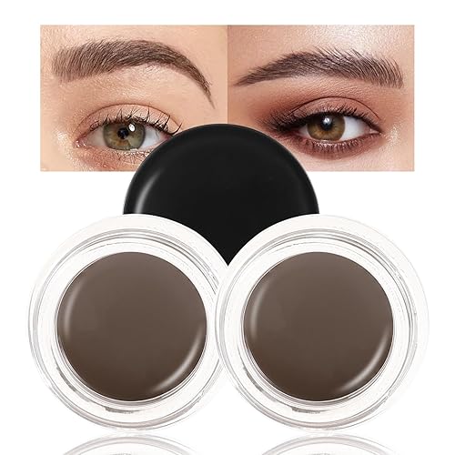 Vista 25 de Boobeen Crema de pomada para cejas, gel impermeable de pomada de cejas de alta pigmentación de larga duración para maquillaje natural de cejas, gris