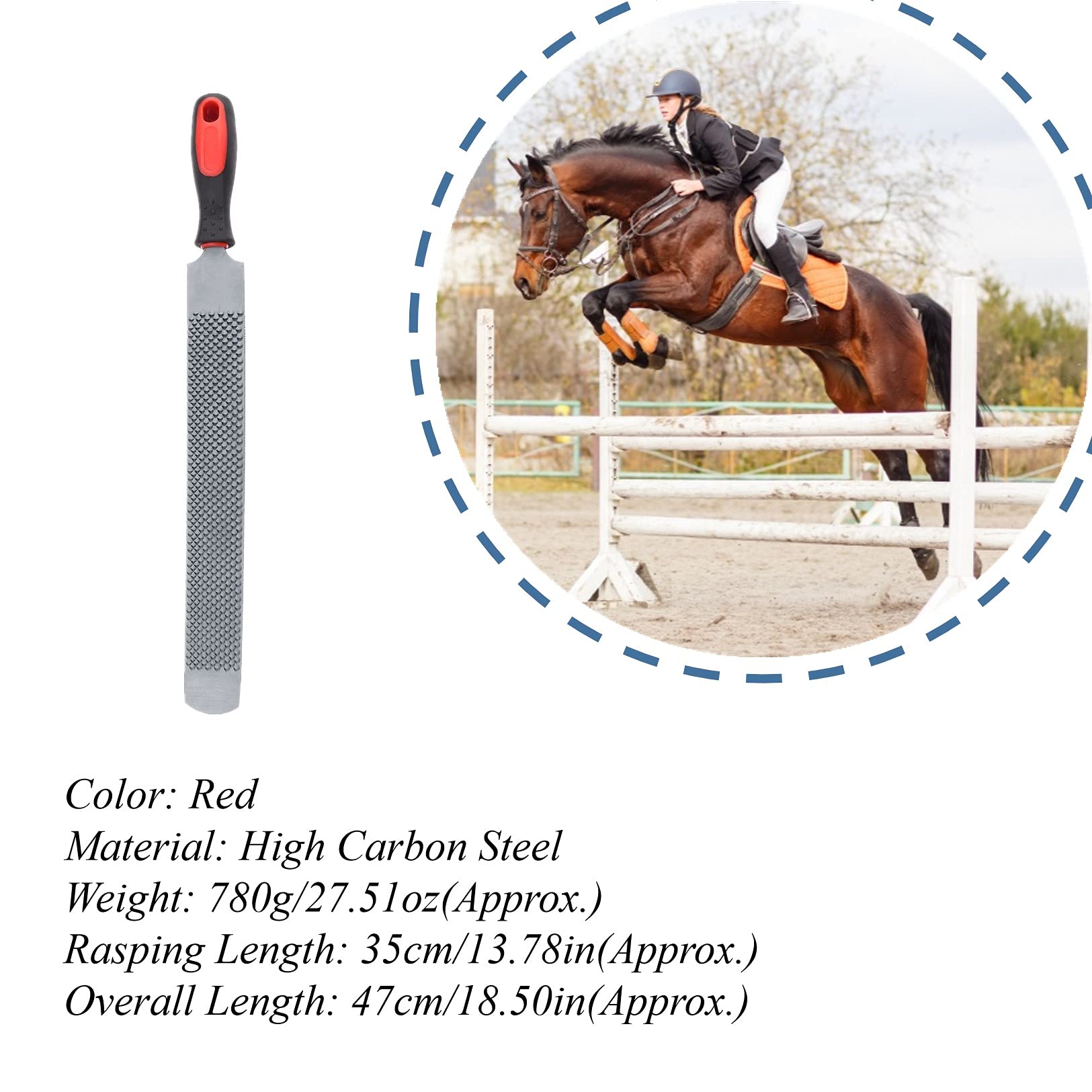 Coltello Raspa Attrezzi per Zoccolo,47CM Zoccolo per Cavallo Zoccoli Maniscalco per Cavalli Raspa Professionale per Zoccoli Trim Zoccoli di Cavallo