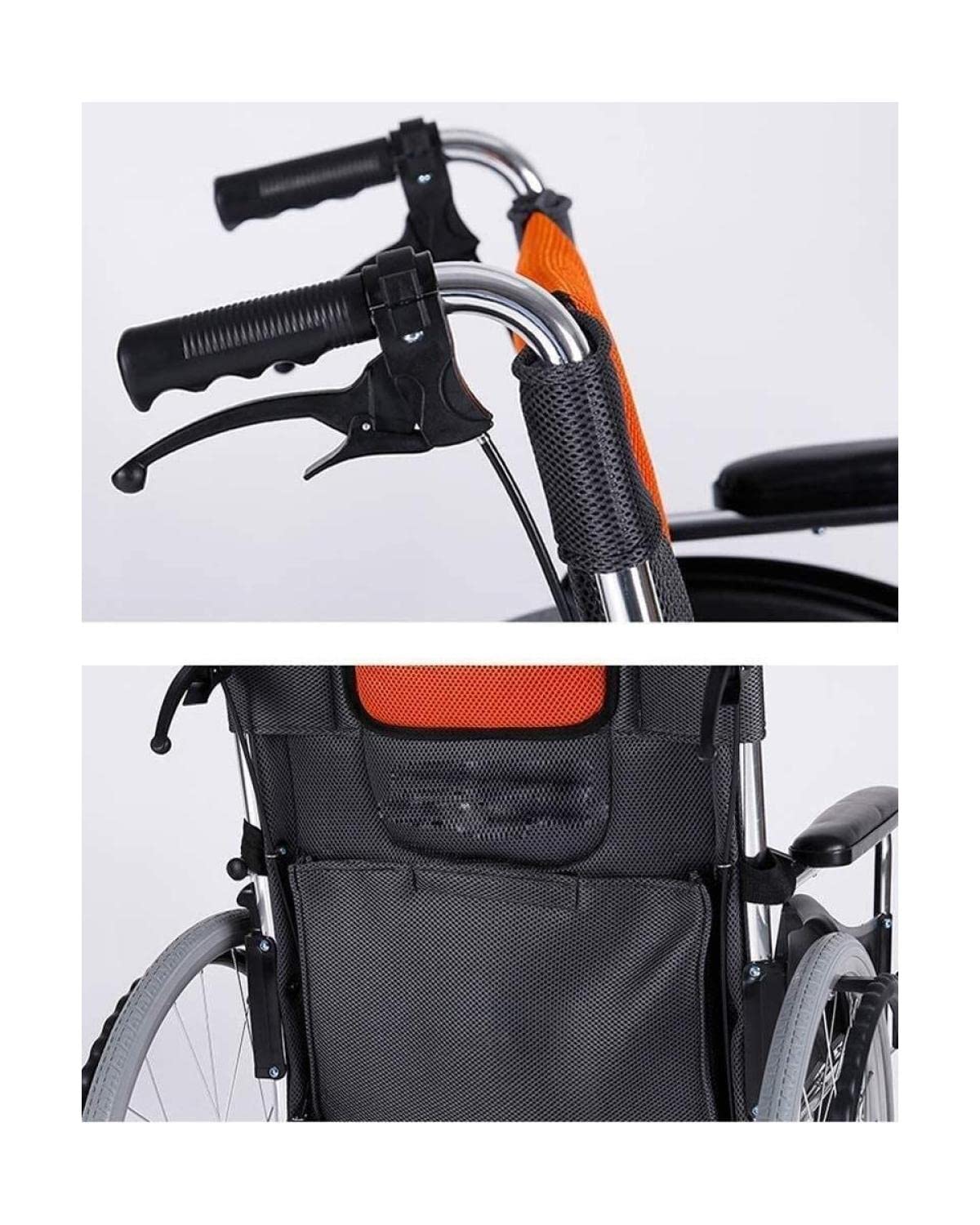 Silla de Ruedas para Ancianos Silla de Ruedas Manual Ligera Autopropulsable