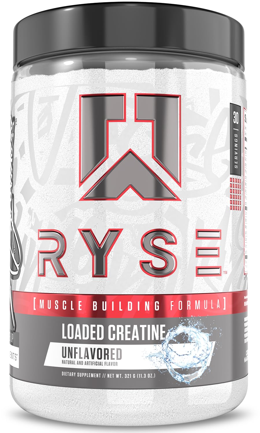 RYSE Loaded Creatine for Men & Women - Unflavored - Muscle Building Formula with 3 Forms of Electrolytes, Betaine Anhydrous and Peak ATP - Strength, Power & End