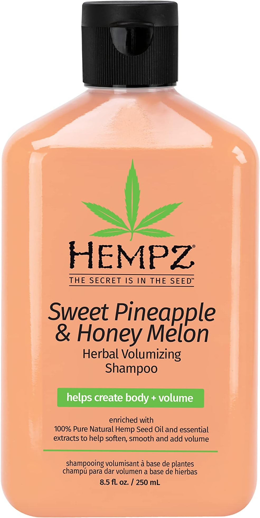 Hempz Original Herbal Shampoo for Damaged and Color Treated Hair, Pearl Yellow