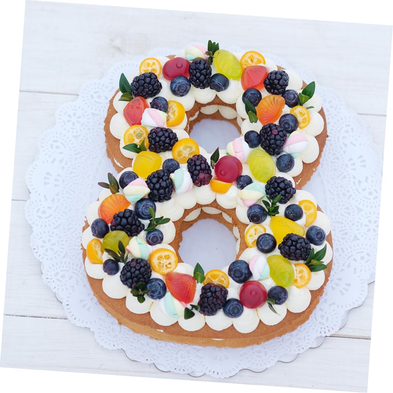 9pcs Creative Number Cake Baking Molds Stencils for Baking Decor Pet Material for DIY Cake Enthusiasts