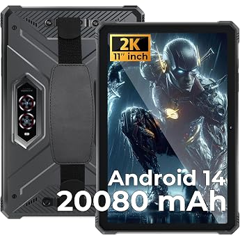 HOTWAV R9 Pro Tablet Outdoor Android 14, 4G LTE/5G WiFi Construction Site | 20GB+256GB+2TB TF, Octa-Core, 11" 2K FHD+, 20080m