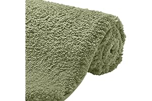 Gorilla Grip Premium Luxury Olive Green Bathroom Rugs