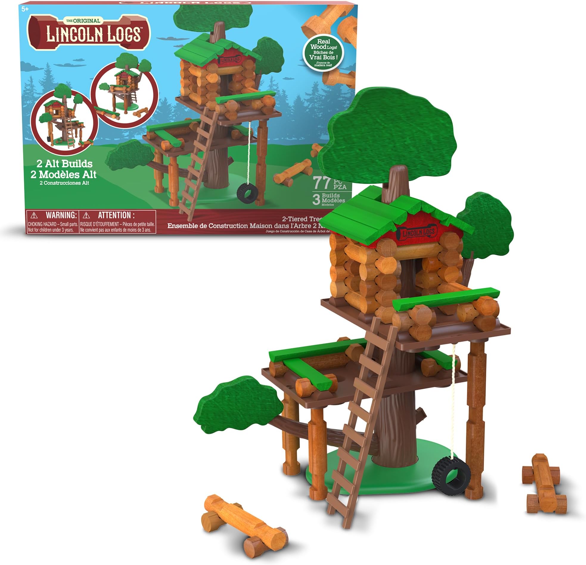 2 Tiered Tree House Building Set, Educational Toy, Gift for Kids, Girls and Boys, STEM Retro Classic Toy