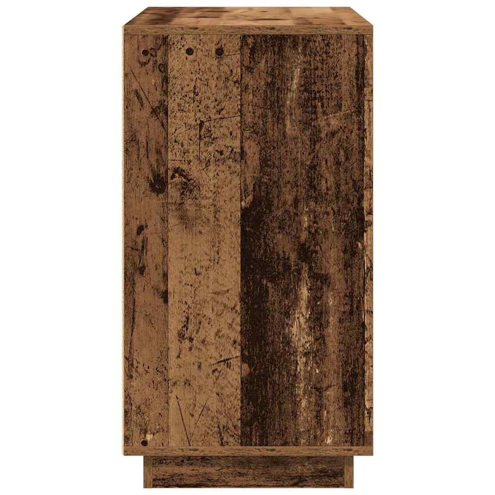 Credenza in legno anticato, 80 x 40 x 75 cm, in legno con 2 ante incernierate, mobile moderno per soggiorno e sala da pranzo per riporre con stile