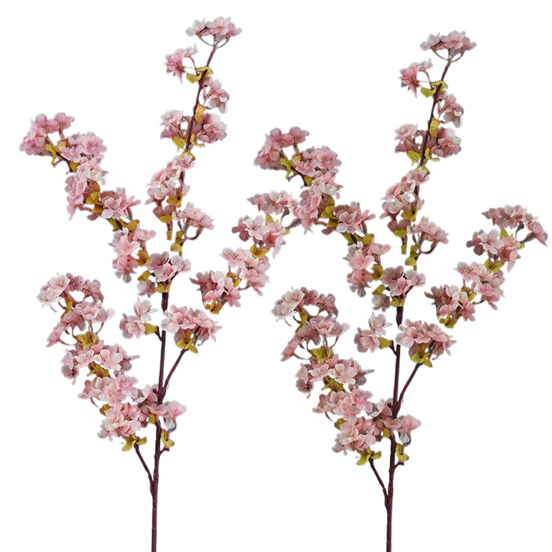 Fleur de cerisier artificielle Sakurra en soie pour grand vase de maison, lot de 2