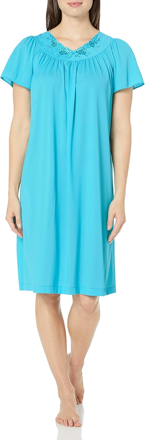 Shadowline Women's Petals 40 Inch Short Flutter Sleeve Waltz Gown