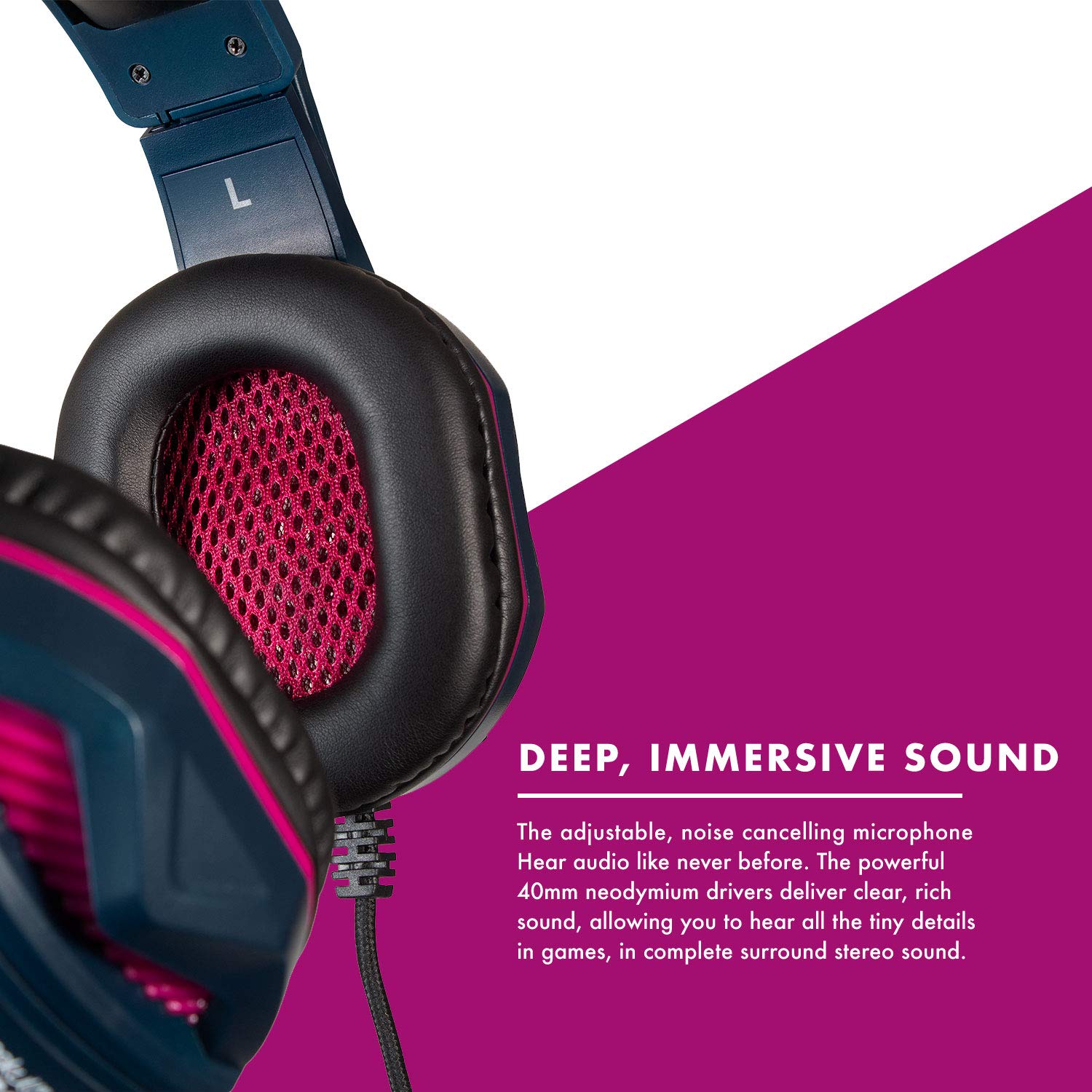 Numskull NS01e eSports Cuffie da gioco stereo per PS4, Xbox One, PC