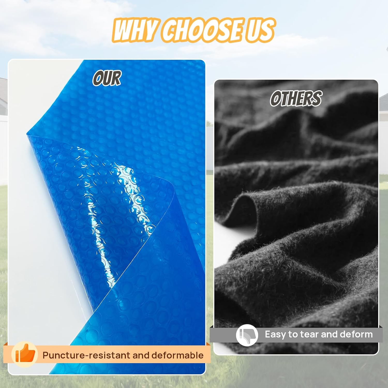 Pool Liner Pad for Above Ground Pools, 15 FT Round Pool Pad, Puncture Protection Mat, Extend Swimming Pool Liner Life, Durable PE Material