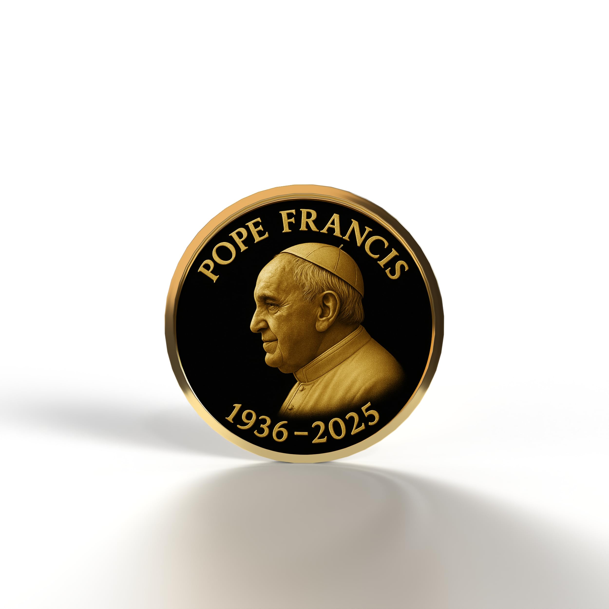 Amazon.com: Pope Francis Memorial Coin - Catholic Collectible Brass Token -  Limited Edition Keepsake -Religion Coin (Gold Color) : Toys & Games