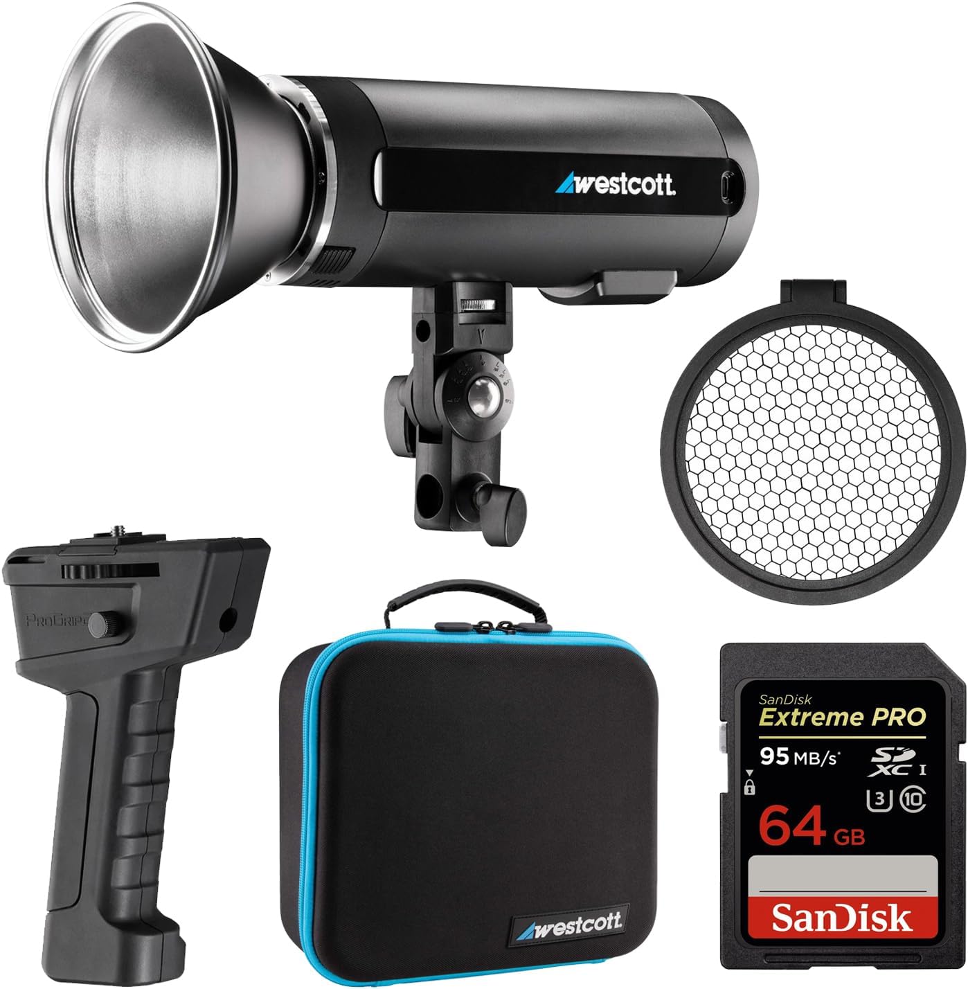 Westcott FJ200 Round Head Pocket Strobe Light with 64GB