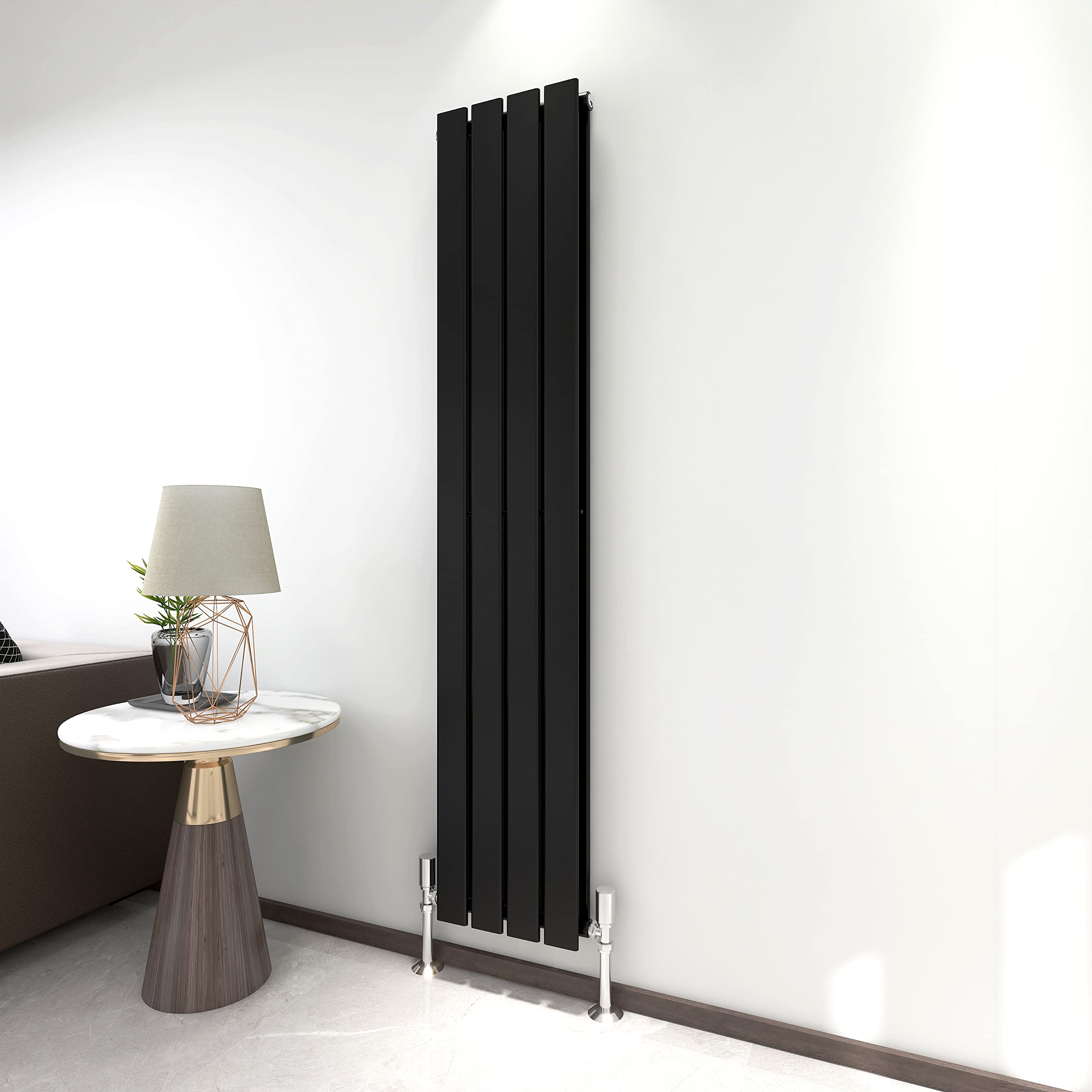 MCC Black Vertical Column Radiator 1600 x 272mm