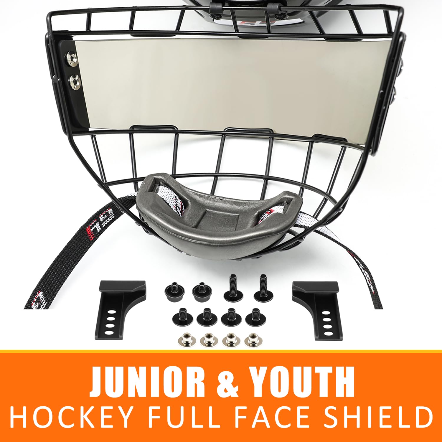 GY Cage de casque de hockey et protection faciale combo hockey sur glace intégral junior