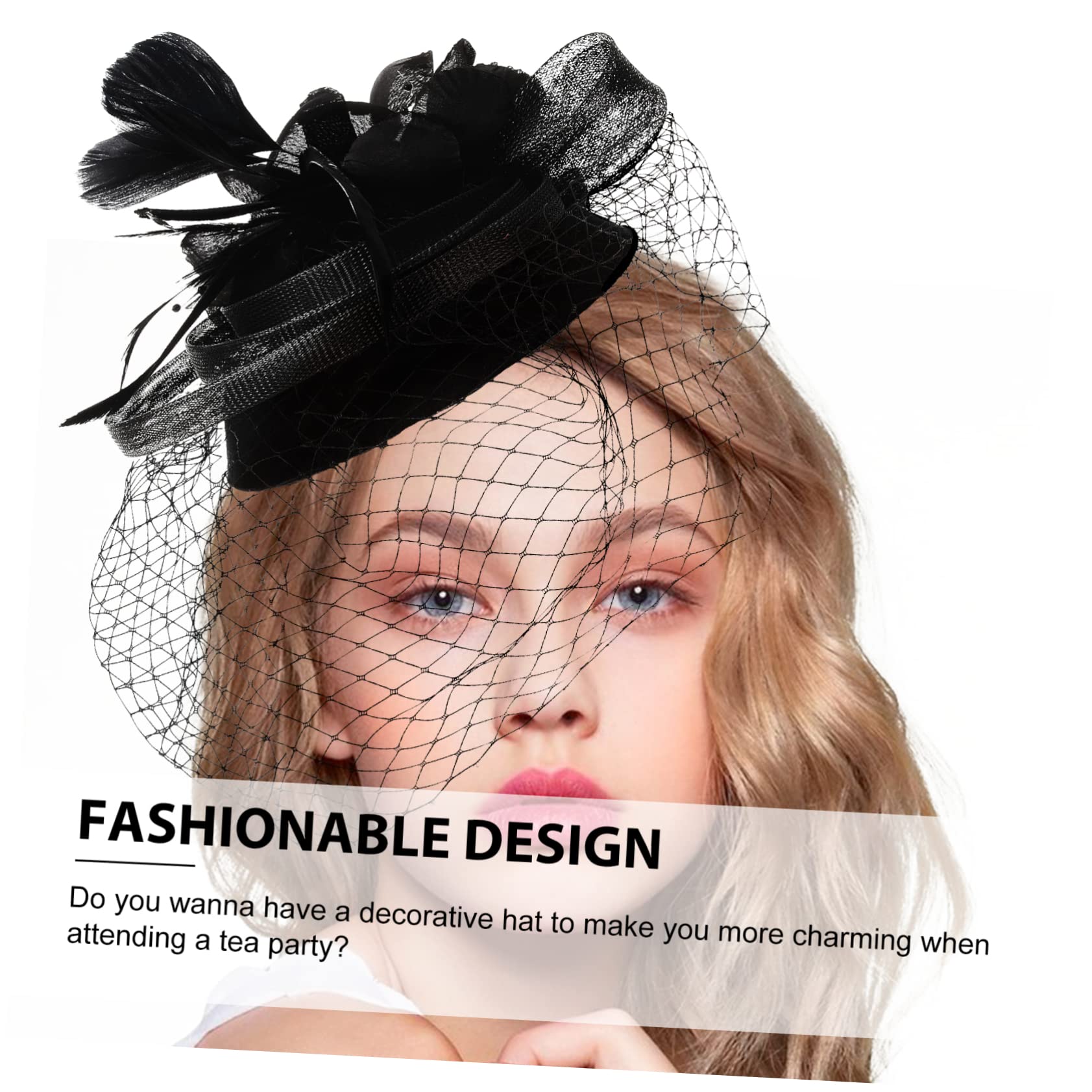 GALPADA 4pezzi Fascinator Elegante da Sposa Cerchietto Tulle Leggero per Eventi e Matrimoni Accessorio Versatile per Donne e FESTIVITÀ