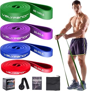 Widerstandsbänder Set 4 verschiedene Stufen Fitnessbänder Pull Up Übungsbänder für Männer Frauen Fitnessbänder für Krafttraining Yoga,Pilates,CrossFit Bänder mit Türanker Aufbewahrungstasche