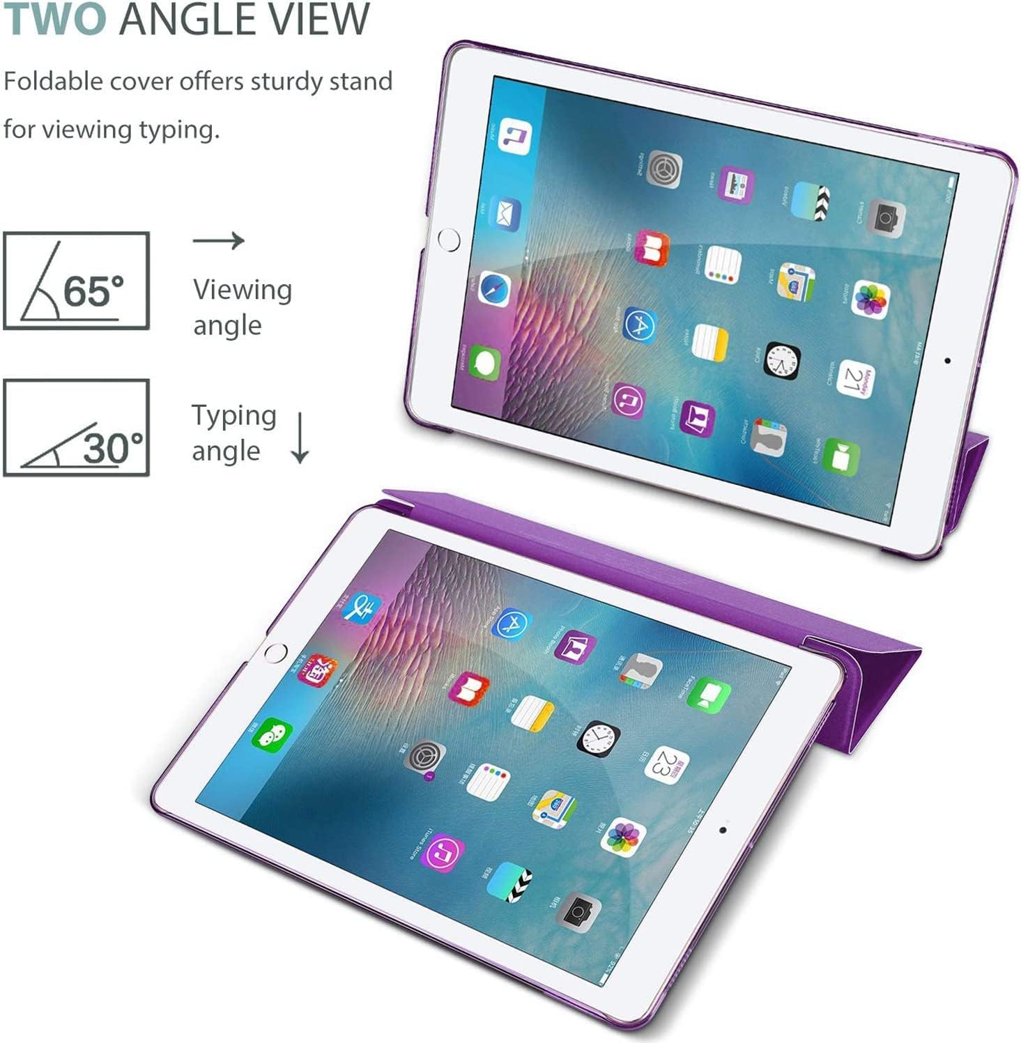 Smart Case for iPad Pro 10.5 (2017) A1701, A1709 - iPad Air 3 (2019) A2152, A2123, A2153, A2154 - Purple - Image 4