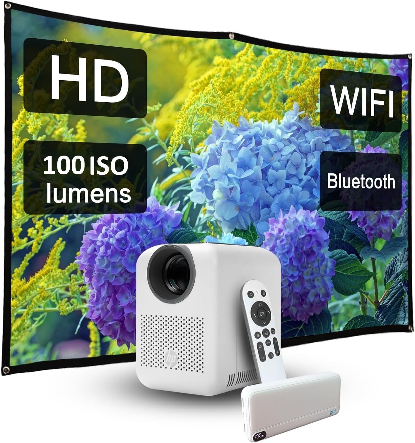 Amazon.com: HP Projector CC180W Promo 3 in1, Portable HD Projector