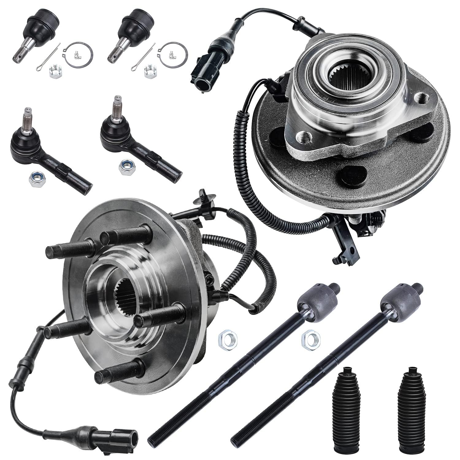 Detroit Axle - Front Wheel Bearing Hubs Kit for 06-10 Mercury Mountaineer