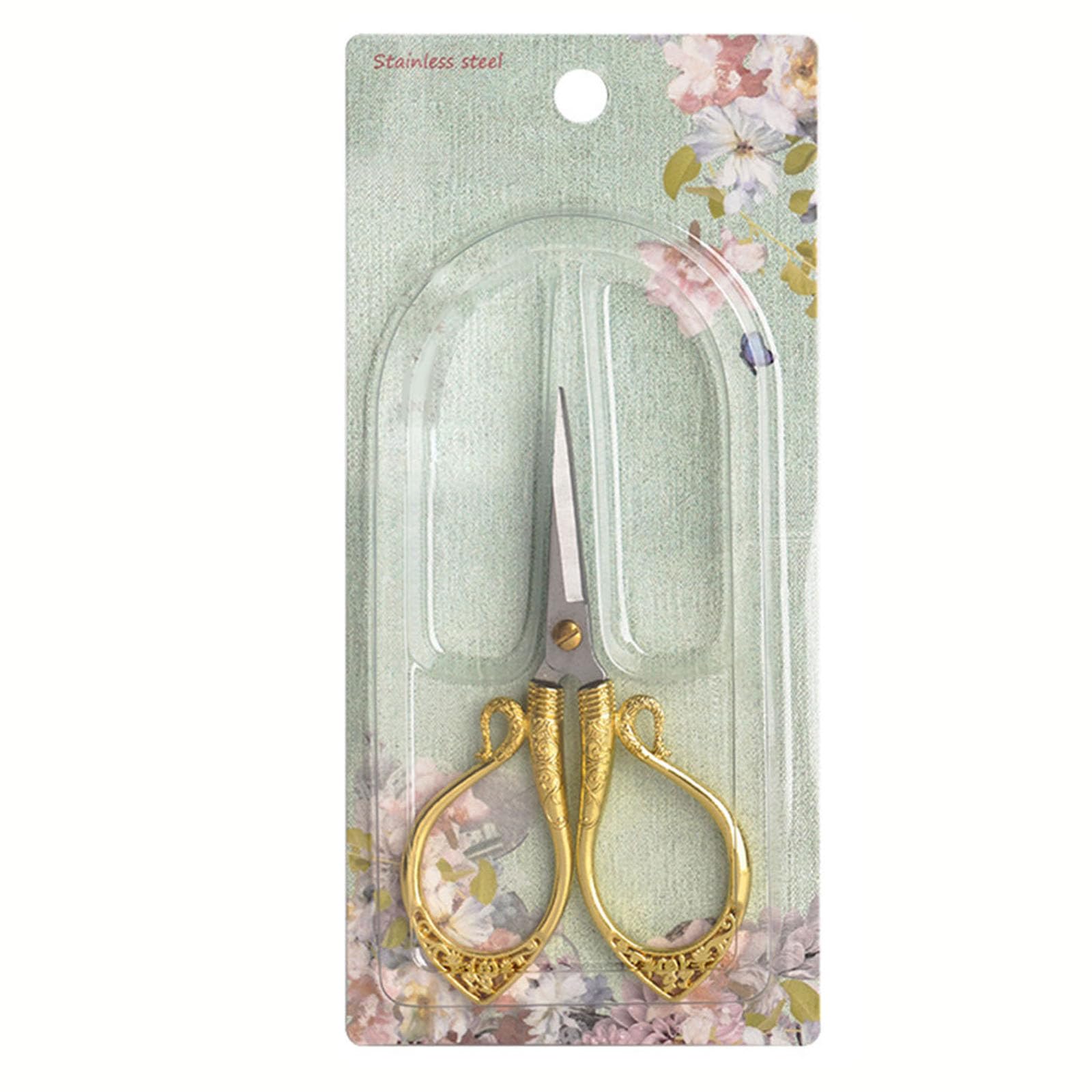 Kalttoy Embroidery Scissors Metal Scissors Sewing Dressmaking Retro Fabric for Needlework Fabric Sewing