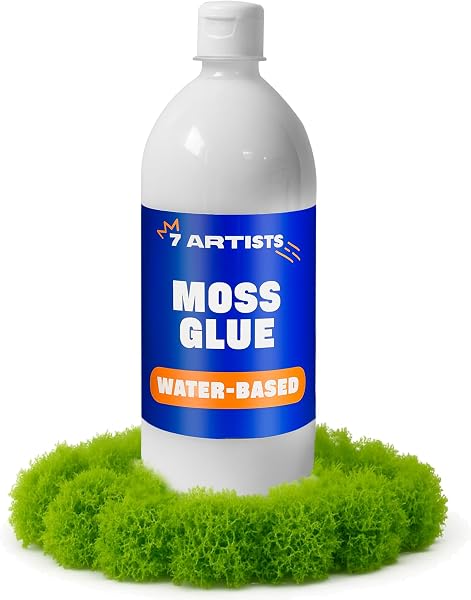 Moss Glue 1000 ml – Przezroczysty Llej w Płynie do Obrazów z mchu, Ścian z Mchu i Ścian Roślinnych | Nadaje się do Sztucznego Mchu, Dekoracji z Mchu, Mchu islandzkiego