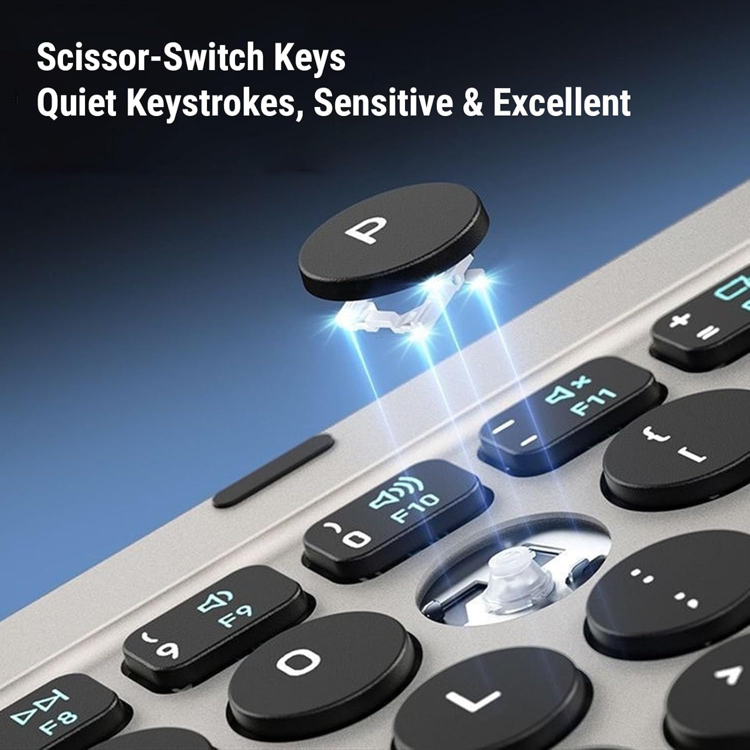 Cuifati Foldable Bluetooth Keyboard Wireless Portable Keyboard with High Sensitivity Touchpad & PU Leather Cover for Phone Tablet Laptop