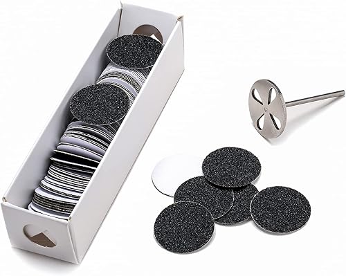100 discos de papel de lija y 1 broca de metal, vástago de 332 reemplazable pedicura disco de lijado para eliminación de callos de piel muerta,